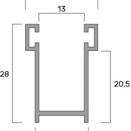 Guida in Alluminio Estruso A14 – 15×28 mm